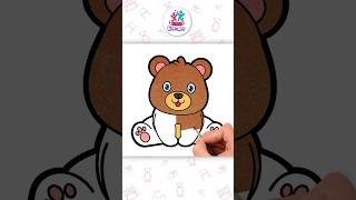 Teddy Bear Drawing For Kids #shorts #diy #craft #art #kidsvideo #hooplakidz #chikiart