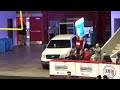 inside j. s. dorton arena during a triangle torch indoor football game