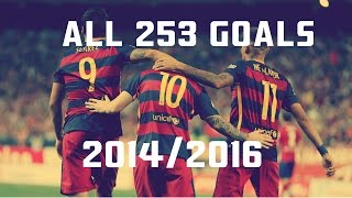 Messi Suarez Neymar (MSN) Trio - All 253 Goals 2014/16 - Best Trio Ever? | HD