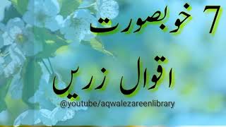 7 Best Aqwal e zareen in Urdu | Best Quotes in Hind | Golden words in urdu | Aqwal e zareen