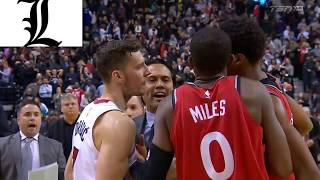 Punches Thrown in Raptors vs Heat  Serge Ibaka  Ejected and Demar Derozan fight !!!