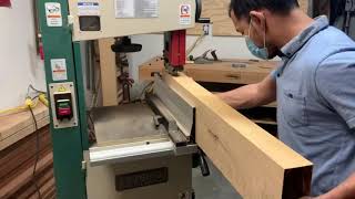 Resawing Hard Maple On Grizzly Bandsaw For Cutting Boards