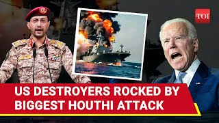 Houthi Red Sea Blitz: 37 Drone Fired In 90 Mins on US Destroyers, Merchant Ships| Details