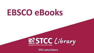 EBSCO eBooks at the STCC Library