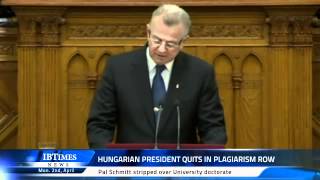 Hungarian President Quits In Plagiarism Row