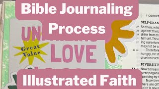 Bible Journaling Process | Illustrated Faith Living a Fruitful Life   | mixed media Bible Journaling