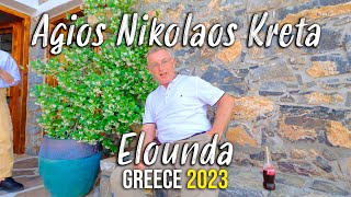 Agios Nikolaos Crete, Elounda, walking tour 4k, Drone shots, Kreta, 2023