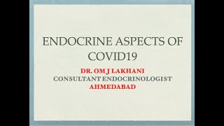 Endocrine aspects of COVID19