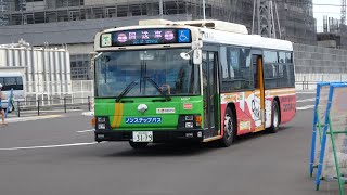 3098【FHD30p】都営バス QPG-LV234L3 [都05-1] 晴海埠頭→築地･銀座四丁目経由→東京駅丸の内南口 車窓･走行音 '18年9月9日