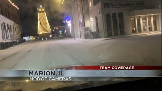 Checking in on road conditions in Marion, Illinois on 1.15.24
