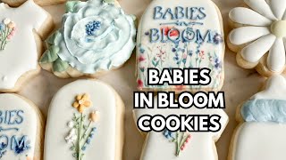 Learn to decorate Babies in Bloom sugar cookies with royal icing!