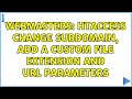 Webmasters: HTACCESS change subdomain, add a custom file extension and url parameters