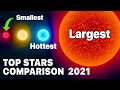 Top Stars Comparison: Largest, Hottest, Smallest, Most Massive • 3D [2024]