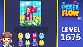 Pixel Flow Level 1675 Solution Walkthrough