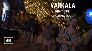 4K Night Life In Cliff VARKALA - Walking Tour -Kerala-India