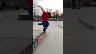 Backside nosegrind pop out done by poser