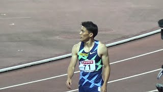 2021.6.24 陸上 日本選手権 男子100m 柳田大輝君（東京農大二高） 山縣亮太選手に迫る2位で決勝へ！