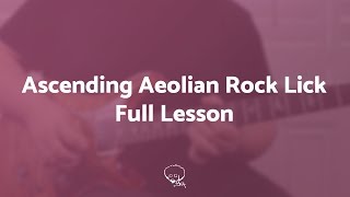 Ascending Natural Minor Rock Lick - Free Musicisum Guitar Lesson (E Flat Tuning)