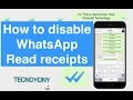 How to disable WhatsApp Read receipts. Two blue check marks.