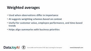 Data Mining and Exploration – Ch 2 Descriptive Statistics in the AI Era