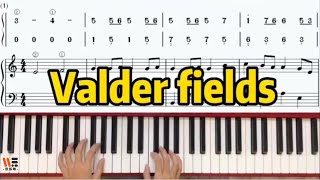 【钢琴演奏】Valder Fields，双谱更易上手 | #钢琴弹奏 #pianoplaying