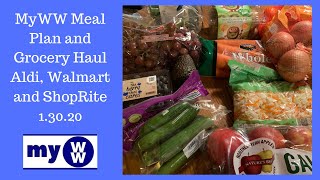 MyWW Menu Plan and Grocery Haul - Aldi, Walmart and ShopRite