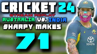 AUSTRALIA VS INDIA T20 SERIES - CRICKET 24 CAREER MODE - SHARPY MAKES 71 #CRICKET24 #CRICKET #T20