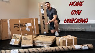 COMPLETE HOME GYM UNBOXING (REP & ROGUE FITNESS)- Ultimate Garage Gym Ep. 1
