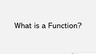 What is a Function