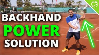 One-Handed Backhand POWER Solution - Tennis Backhand Lesson