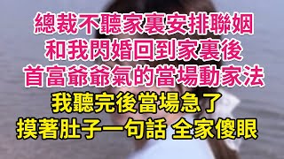 總裁不聽家裏安排聯姻，和我閃婚回到家裏後，首富爺爺氣的當場動家法，我聽完後當場急了，摸著肚子一句話 全家傻眼| 琉璃故事匯 | 書屋 | 說書人