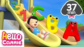 ⭕Sliding Alphabet + More⭕ ABC Song | 123 song | Hello Carrie Kids Song Compilation #2