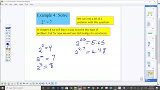 7.1-7.3 Exponential Functions and Solving Exponential Equati