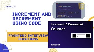 How to make increment and decrement using html and CSS | Counter on button click in JavaScript htm