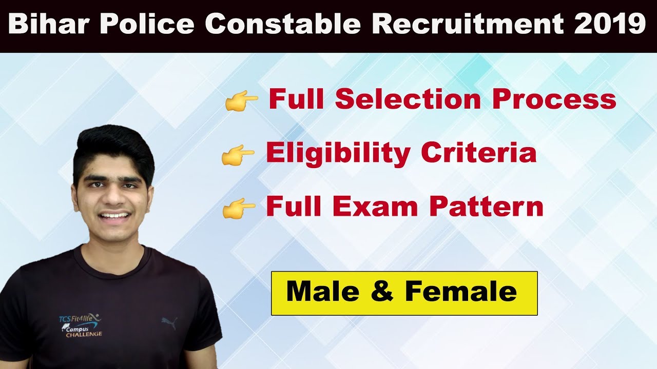 Bihar Police Constable Recruitment 2019 | Exam Pattern | Syllabus ...