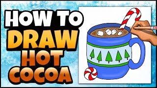 How to Draw Hot Chocolate | Winter Art for Kids | Brain Break