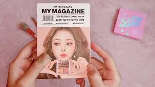 SIXTEEN BRAND 16 MY MAGAZINE #VOL2 #PEACHCORALMOOD #MULTI #PALETTE