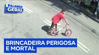 Criança morre atropelada após tentar pegar carona na traseira de caminhão em Osasco, Grande SP