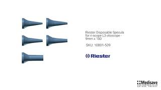 Riester Disposable Specula for ri scope L3 otoscope 9mm x 100 10801 539