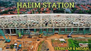 PROGRES 80 % STASIUN HALIM || Struktur Layang & Terbesar Di Proyek Kereta Cepat Jakarta Bandung