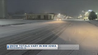 Snow Totals Vary In NW Iowa