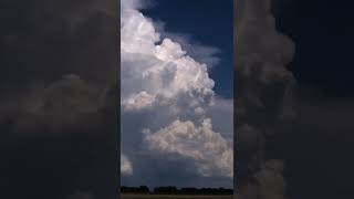 Exploding Thunderstorm Reaches High in the Sky in KANSAS #thunderstorm #convection #storm #sky #wx