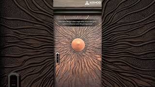 Sunrise Design Copper Door: Elevate Your Home with Timeless Craftsmanship | Aixnod | #homedecor