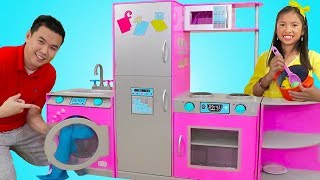 Wendy Pretend Play with Customizable Kitchen & Washer Toy Playset