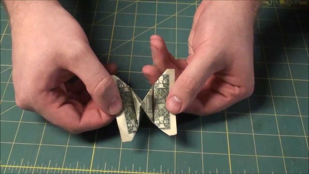 How To Make A Dollar Bill Bow Tie - Money Origami Bowtie Easy Beginner ...