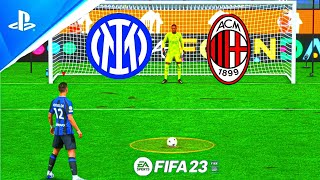 FIFA 23 ! INTER VS MILAN !UEFA CHAMPIONS LEAGUE ! RONALDO VS MESSI !PENALTY SHOOTOUT !PC NEXT GEN!4K