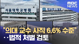 "의대 교수 사직 6.6% 수준"‥법적 처벌 검토 (2024.04.27/뉴스투데이/MBC)