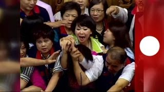 Fight breaks out in Taiwan's parliament