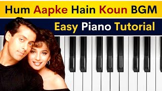 Hum Aapke Hai Koun BGM - With Easy Piano Tutorial