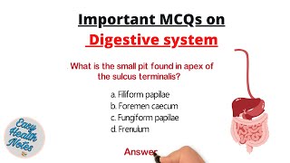 Know about Digestive System ।। Important MCQs ( multiple choice questions) with answer